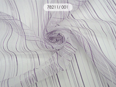 Арт. 78211. Полосатый цветной тюль с люрексом