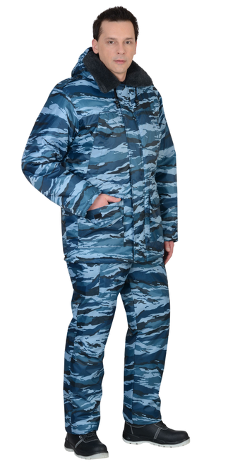 Костюм -Безопасность" зимний: куртка, п/комб. КМФ серый вихрь