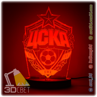 svetilnik nochnik pfk cska moskva emblema derevyannyj 1 cvet svecheniya kupit v podarok bolelshiku i futbolistu