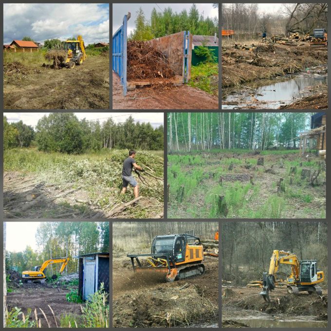 Расчистка участков от поросли, травы и деревьев Воронеж