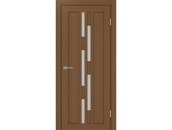 Межкомнатная дверь "Турин-551" орех (стекло сатинато)