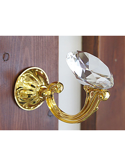 Классический декор для штор - штородержатели металлические настенные с цветными кристаллами