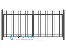 Распашные сварные ворота с элементами ковки KSZ15-20 от завода купить