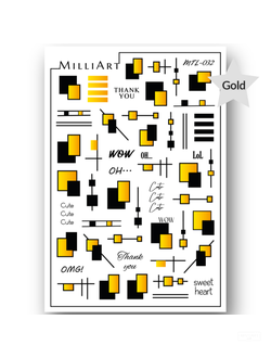 Слайдер-дизайн MilliArt Nails Металл MTL-032