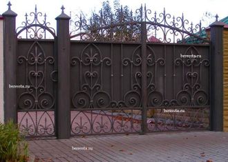 Кованые металлические ворота - 040 - "ЛИРА" Кованые металлические ворота - 040 - "ЛИРА"