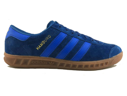 Adidas Hamburg Suede Синие с коричневым (36-41) Арт.019М