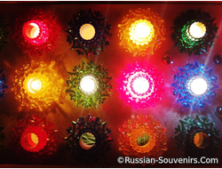Елочная гирлянда СССР (купить советские новогодние фонарики Снежинки на 18 лампочек)