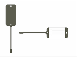 Бирка для ключей серые (двухсторонняя печать 1+1)