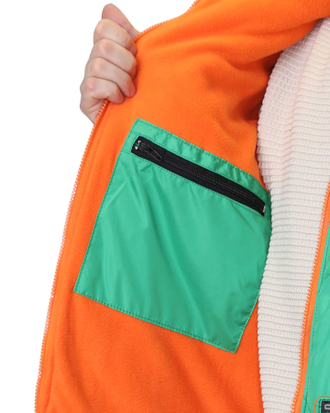 Куртка "СИРИУС-ПРАГА-Люкс" зеленое яблоко (подкладка оранжевый флис)