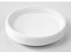 Тарелка пластиковая Белая диаметр 20 см, 10 шт