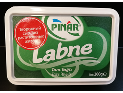 Творожный крем-сыр Labne “Лабне» (Tam Yağlı Taze Peynir), 180 гр., Pinar, Турция