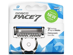 DORCO PACE7 4&#039;S, сменные кассеты с семью лезвиями