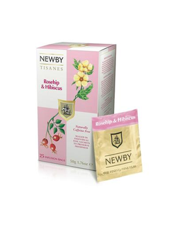 Чай Newby травяной шиповник и гибискус 25 пакетиков