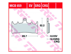 Тормозные колодки TRW MCB659 для Kawasaki // Suzuki(Organic Allround)