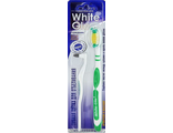 Зубная щетка средней жесткости + ластик для удаления налета, White Glo.