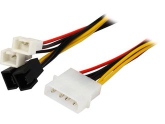 Переходник питания 4 pin гн. - 2 х 3 pin гн. 12V + 2 х 3 pin гн. 5V