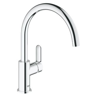 Смеситель для мойки, GROHE BauEdge, поворотный трубкообразный излив хром 31367000