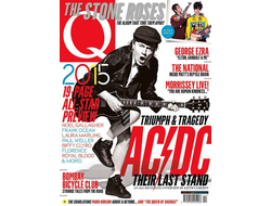 Q Magazine February 2015 AC DC, The Stone Roses Inside , Иностранные журналы в Москве, Intpressshop