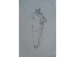 Бурак А.Ф. Рисунок 1950-е гг. Бумага, карандаш 29Х20 (503)