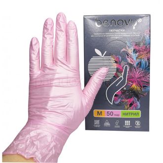 перчатки нитрил перламутровые розовые (нет в наличии)