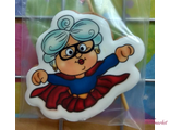 Пряничный топпер Бабушка супер герой