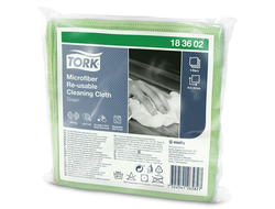 183602 Tork Microfiber Re-Usable Cleaning Cloth Tork микрофибра многоразового использования зеленая