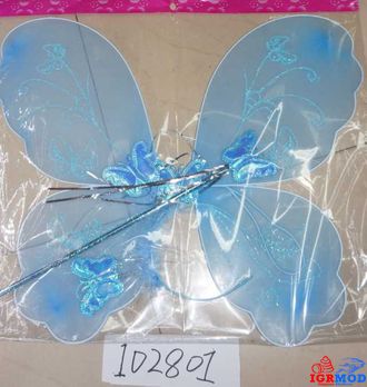 Набор бабочка (крылья,жезл,ободок) 47*41см, в пакете (КНР) арт.102801и