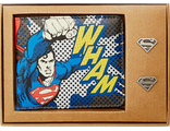 Подарочный набор из бумажника и запонок в виде знака Супермена ASOS Синий