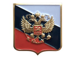 Кокарда значок Флаг и Герб РФ 35*30