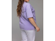 Женская свободная футболка БОЛЬШОГО размера Арт. 1439518-33 (цвет лавандовый) Размеры 54-80