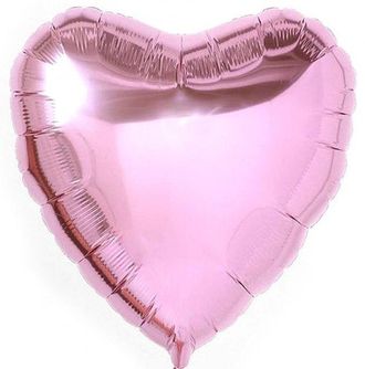 Фольгированный шар - Сердце 18" Розовый металлик
