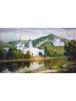 Алмазная картина (мозаика) &quot;Святогорский Успенский монастырь&quot; 40*50 см
