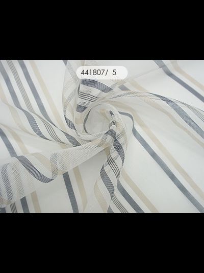 Арт.441807. Органза для штор в цветную полоску