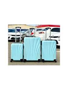 Комплект из 3х чемоданов ABS Olard ракушки S,M,L мятный