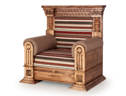 Кресло Кантри, Размер 1190х880х1450 высота сидения: 450 мм, тон массива и материал обивки на выбор