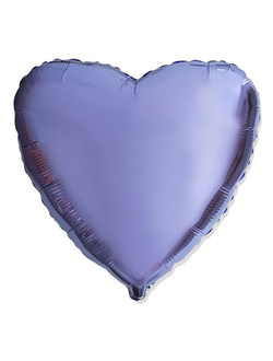 Фольгированный шар с гелием "Сердце лаванда" 45 см