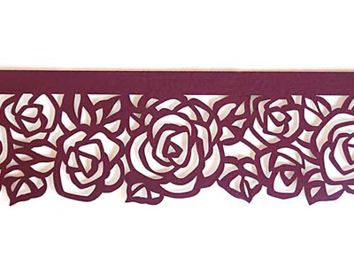 Ажурный ламбрекен в рулоне "Розы". Арт. 014