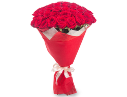 25 красных роз (70 см.)