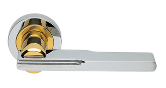 Дверные ручки Morelli Luxury "VERONIKA" COT Цвет - Полированный хром/золото Дверные ручки Morelli Luxury "VERONIKA" COT Цвет - Полированный хром/золото