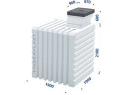 Бесшовный пластиковый погреб Тингард 1900