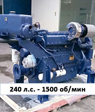 Судовой двигатель WD10C240-15 240 л.с. 1500 об/мин