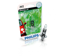 Лампа Philips H1 LongLife EcoVision 12V (55W) в блистере 1 шт.