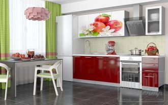 Кухня "София" 2,0м., яблоки красные Кухня "София" 2,0м., яблоки красные