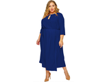 Женственное платье Арт. 1823502 (Цвет темно-синий)  Размеры 52-68