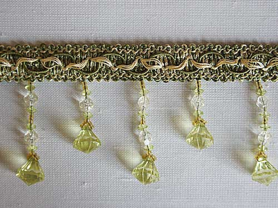 Арт. 535515. Декоративная тесьма со стеклярусом для штор оптом