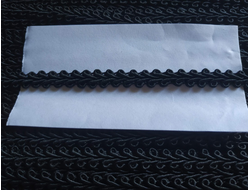 Тесьма отделочная, цвет черный, ширина 8 мм, цена за 1 метр