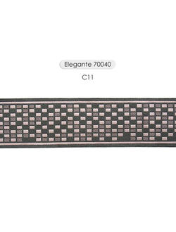 Арт. 70040, серия Elegante. Бордюр для штор с "шашечками"