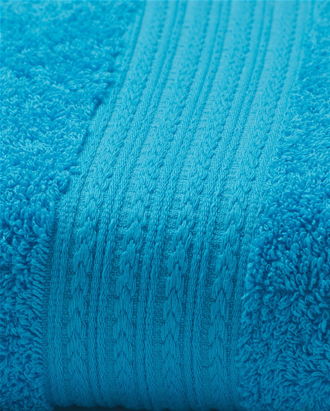 Бирюзовое полотенце оптом махровое пр-во Байрамали (бордюр «косичка»)