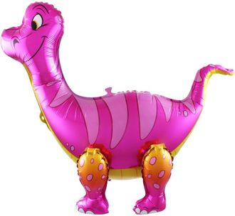 Шар ходячий Динозавр Брахиозавр, Розовый