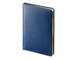 Ежедневник Недатированный, А5+, "Sindey Nebraska", линия, 168 л., синий, софт обложка, золотой срез
